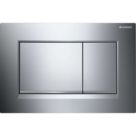 Plaque de commande WC Sigma 30 double touche – Chromé brillant et mat – Installation facile sans outil – Déclenchement silencieux (1/5)