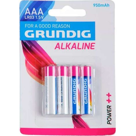 Grundig Pile Ministilo Alcaline - Batterie AAA - 4 Pz