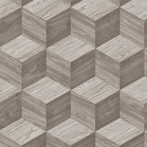 Wood wallpaper wall Profhome RE521092-DI hot embossed non-woven wallpaper embossed 3D subtly shimmering grey platinum grey 5,33 m2