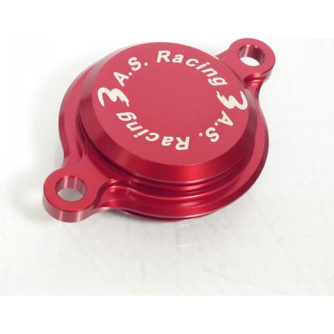 Bouchon filtre à huile rouge 3AS Racing pour moto Yamaha 450 YZF (1/4)