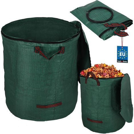 Reno® zusammenklappbarer runder Gartenkorb für Laub und Gras, mit Reißverschluss, 272 l (1/5)