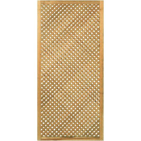 Pannello Grigliato Harrison Legno Pino Impregnato Outdoor Giardino Balcone Terrazza Supporto Piante Rampicanti Privacy Design 90 x 180 Cm Legno Naturale