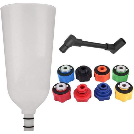 Kit d'entonnoir d'huile 10 pièces, rotatif, décalé, avec tube, pour tous modèles de voiture (1/5)