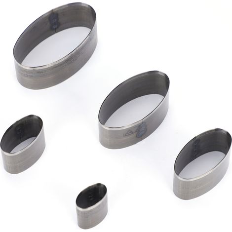 5 Pièces Emporte-Pièce en Cuir Set de Découpe Ovale Creux pour Artisanat DIY (1/5)