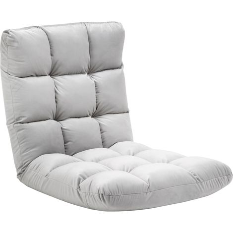 Fauteuil Convertible Grand Confort Inclinaison 90°-180° Gris Clair (1/5)