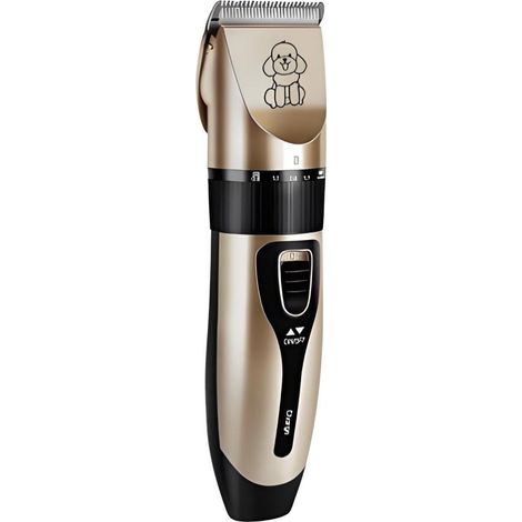 Tondeuse professionnelle pour animaux – Kit de toilettage pour chiens et chats avec lames en céramique, 4 sabots réglables (3/6/9/12 mm), lames en alliage de titane, tondeuse silencieuse et sûre. (1/5)