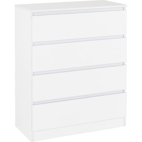 Malvern 4 Drawer Chest - L40 x W80 x H100 cm - White (1/5)