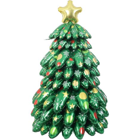 Sapin de Noël gonflable autoportant de 130 cm - Décorations et cadeaux pour les fêtes de Noël (1/5)