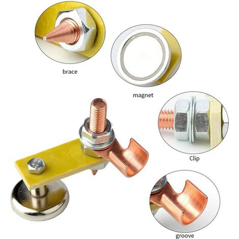 Leistungsstarke magnetische Schweißhalterung, großer Saugnapf, verstellbare Masseklemme zum Schweißen (1/2)