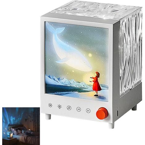 Projecteur d'aurores boréales Bluetooth avec lumière vagues océaniques et haut-parleur intégré, 7 couleurs, veilleuse d'ambiance idéale pour chambres, chambres d'enfants et fêtes (1/5)