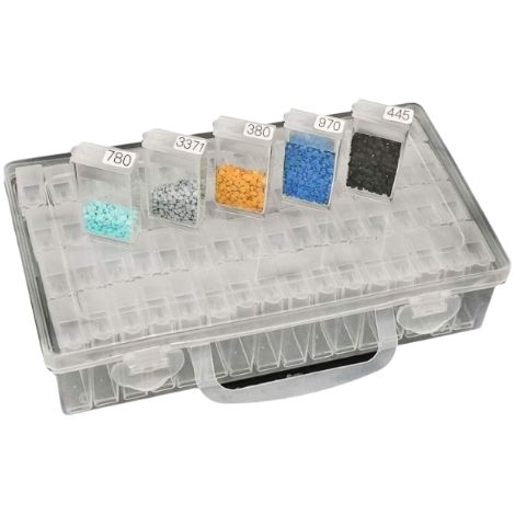 Boîte de Rangement - 64 Compartiments - Pour Bijoux d'Ongles - Transparente - Compacte - 1 Pièce (1/5)