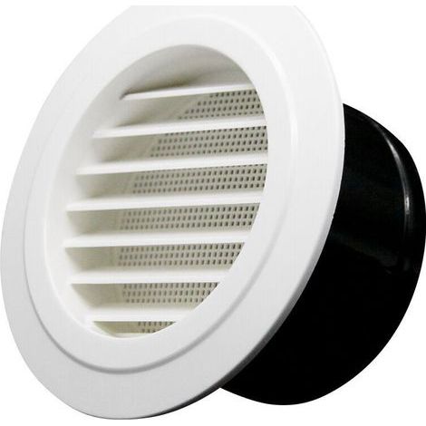 Ventilation en ABS avec grille de protection – Diamètre 75 mm – Pour installation sanitaire ou ventilation générale (1/5)