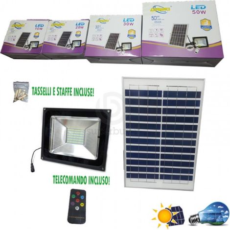 Projecteur LED Dawei avec panneau solaire crA pusculaire 10W avec tA lA commande 5 mt supports de cA ble et vis pour le montage