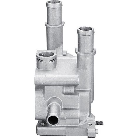 Ein Satz silberfarbener Aluminium-Thermostatgehäuse, Thermostatabdeckung und Kühlthermostat, passend für: Chevrolet (1/4)