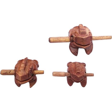 de Grenouille Sculptée en Bois, Artisanat Touristique en Bambou et Bois Faits à la Main, Ornements de Grenouille à Gratter en Bois (1/5)
