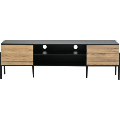 Meuble TV 175cm 2 compartiments fermés espace ouvert 70 pouces (1/5)