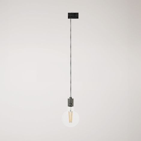Creative Cables - Candeeiro suspenso com suporte de alumínio serrilhado para calhas - lâmpada não incluída