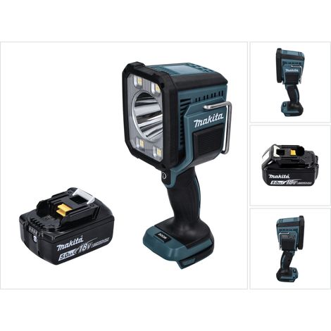 Makita DML 812 T1 Akku LED Handstrahler Taschen Lampe 18 V 1250 lm + 1x Akku 5,0 Ah - ohne Ladegerät