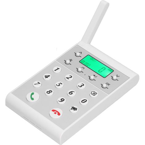Interphone sans fil, portée de 1000 m, appels clairs, réseau intelligent, système mains libres, blanc. (1/5)