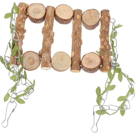 Wooden Swing Toy for Parakeets, Birdcage Perch for Cockatiels, Pet Bird Toy (1/5)