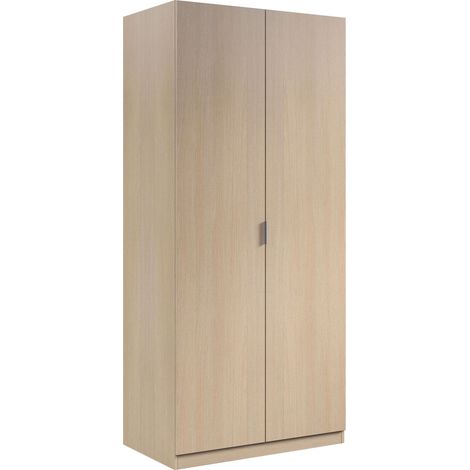 Armario 2 Puertas - Dormitorio Roble Marrón 52x180h cm (1/10)