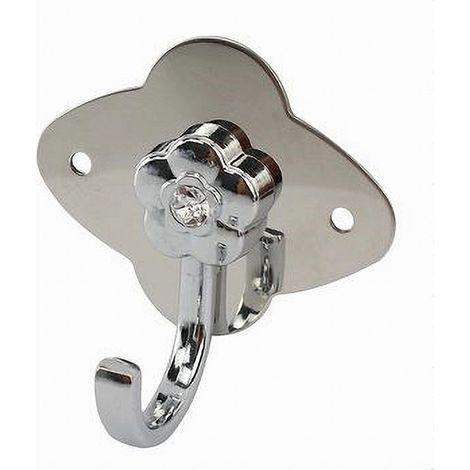 TRADE SHOP - Appendino Gancio Appendiabiti Porta Asciugamano 1 Posto Bagno Fiori Parete 52672 - (1/3)