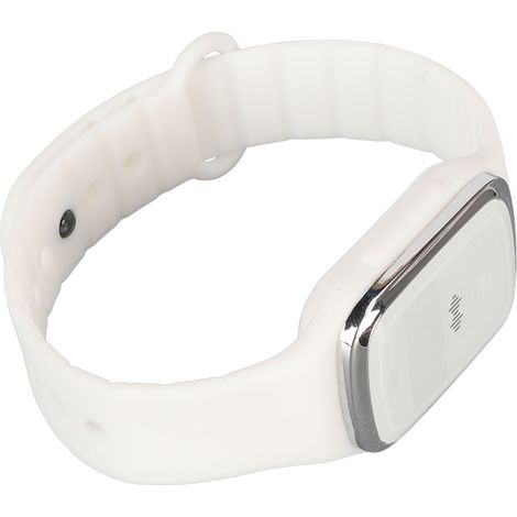 Bracelet répulsif à ultrasons rechargeable par USB, 3 modes, horloge LED, blanc (1/5)