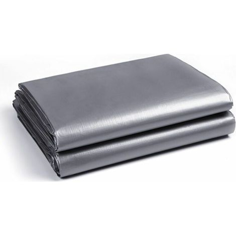 Cubierta impermeable resistente de 160 g/m² con ojales de aluminio en ambos lados para jardines, piscinas, automóviles, madera, - (verde militar plateado - 4 x 6 m 24 pies cuadrados). (1/5)