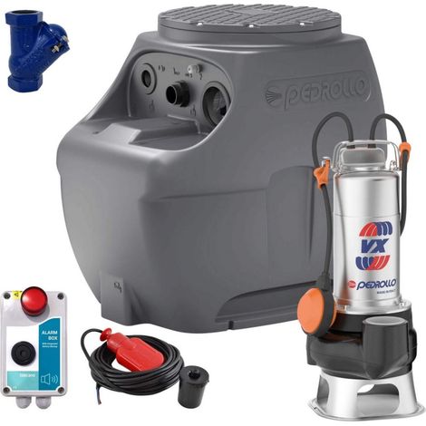Kit Station De Relevage Eaux Chargées 250l Pedrollo Sar250 Vxm15/50 21m³/h + Alarme (1/5)