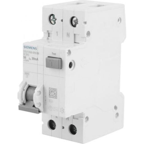 Disjoncteur différentiel 2P 6A B 0,03A type AC 6kA 5SU1356-0KK06