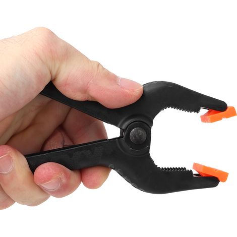 Lot de 6 pinces à ressort multifonctions en plastique noir de type A de 10 cm (4 pouces) pour le bricolage et le travail du bois (1/5)