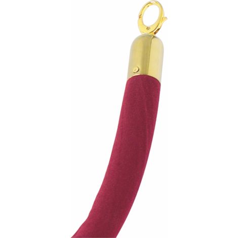 Cordon Rouge à Crochets Dorés pour Poteau d'Accueil 1,5 m - Pujadas