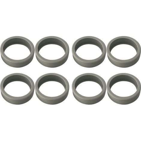 8 pièces bagages valise roues couvre antibruit amortisseur boîtier de chariot Silicone roulette Protection couverture gris clair. (1/5)