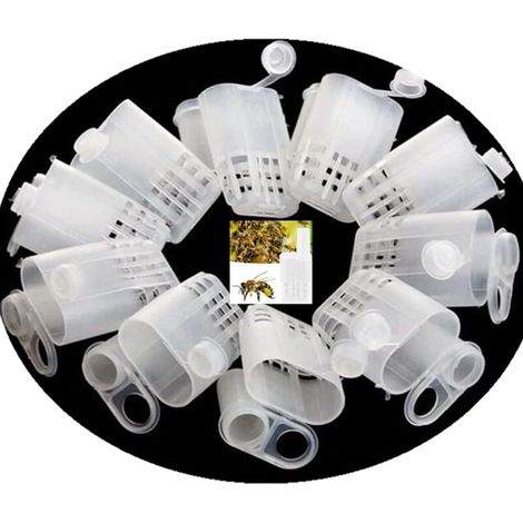 20 cages blanches pour reines, apiculteur, collecteur en plastique, isolateur à abeilles, pince à abeilles. - AquaForge
