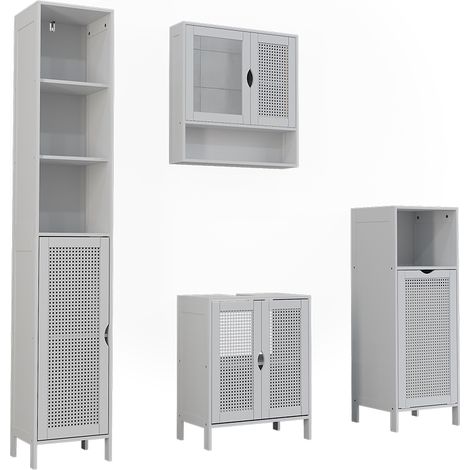 Conjunto de muebles de baño Liora, Blanco, 4 partes, Vicco (1/5)