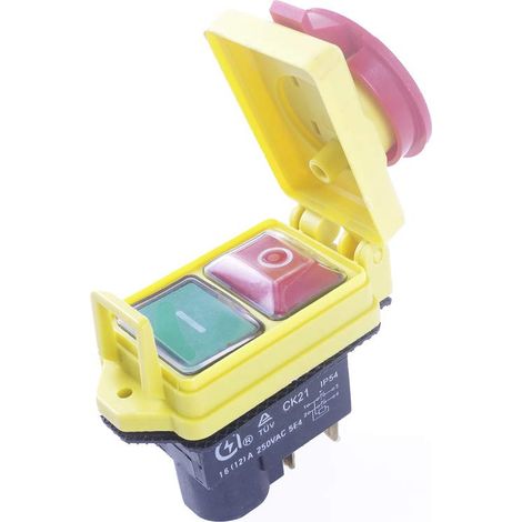Applicable CK21D / 250V 2 boutons IP54 interrupteur imperméable à la poussière interrupteur électromagnétique momentané pour la machine interrupteur de sécurité arrêt d'urgence machine de coupe (1/5)