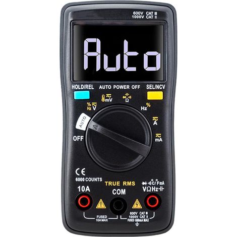 Multimètre numérique LCD 6000 comptes, tension AC/DC, résistance, diode (1/5)