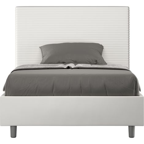 Letto Matrimoniale Francese 140x190 cm Senza Rete Focus Bianco (1/5)