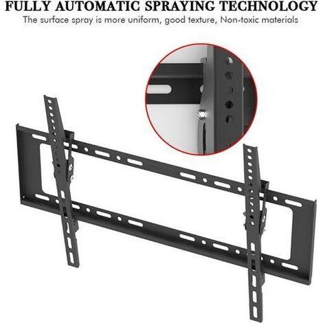Wandhalterung für Fernseher mit 32–70 Zoll (81,3–177,8 cm) LED-, LCD-, Plasma- und Curved-Bildschirmen, max. Tragkraft 50 kg, Schwarz (1/4)