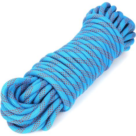 Corde 10 mm x 20 m Bleue, Corde Extérieur, Antidérapante et Résistante, pour Agriculture, Tente (1/5)