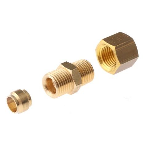 Manchon Laiton Droit Legris R Mâle 1/8pouce - Femelle ( Prix pour Paquet de 5 )