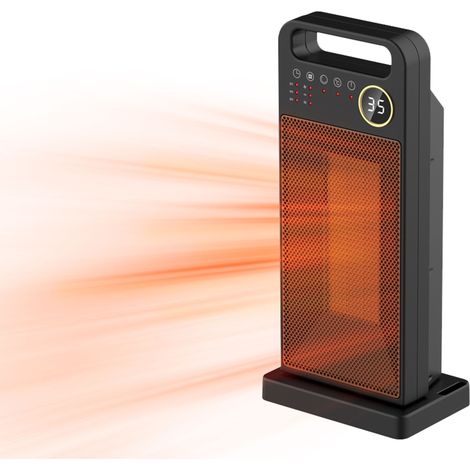 Radiateur soufflant électrique 2000W Ventilateur de chauffage silencieux à faible consommation d'énergie pour la pièce, le bureau (1/4)