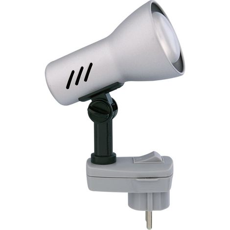 Lampe murale à brancher E14 orientable 25W 65x50mm titane métal lumière blanche chaude interrupteur intégré lampe de chevet chambre couloir