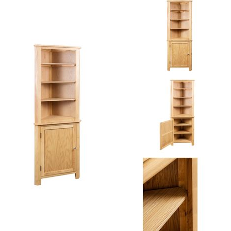 Armoire d'angle 59x36x180 cm Bois de chêne massif - Meuble D'angle - Armoire D'angle - Meuble De Rangement - Armoire Bois - Armoire Chêne (1/5)