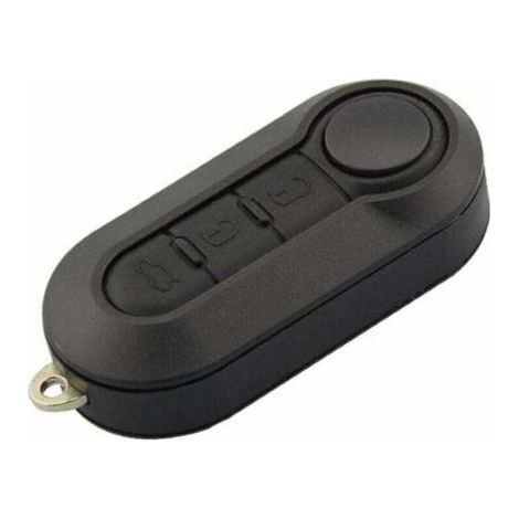 Custodia di ricambio pieghevole per chiave auto per Fiat 500 Doblo Ducato Panda Punto Peugeot, 3 pulsanti, 543 cm (nera) (1/5)