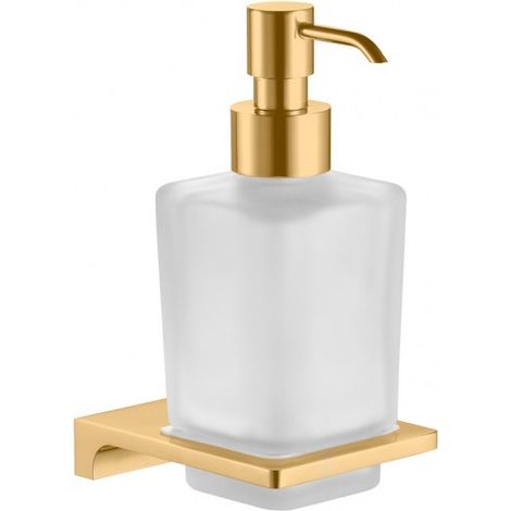 Distributeur de savon mural NIL en verre et laiton doré brossé 200 ml (1/2)