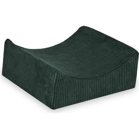 Berceau en mousse vert velours côtelé pour aire de jeux (1/5)