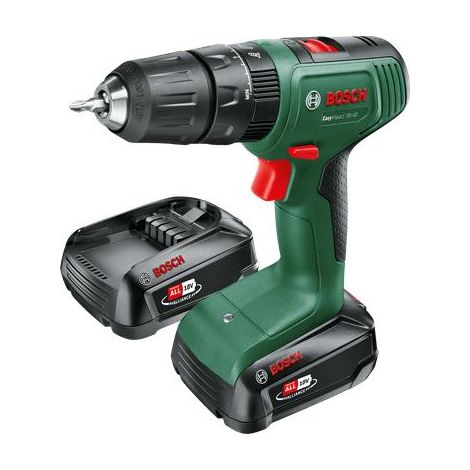 Bosch Home and Garden taladro percutor a batería EasyImpact 18V-40 (2 baterías de 2,0 Ah, sistema de 18 V, en maletín de transporte)