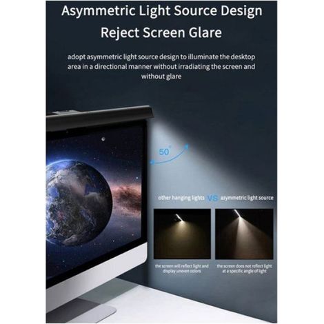 Barre Lumineuse - Lampe LED pour Écran Plat ou Incurvé - Éclairage Sans Éblouissement - Réglage de la Température de Couleur 2900-6000 K - Fixation par Amortisseur de Gravité - 1 Pièce (1/5)