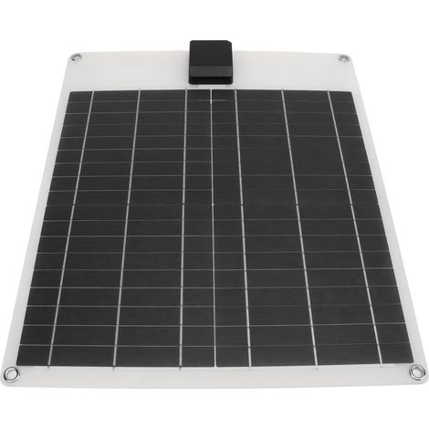 Panneau Solaire 20W 5V 12V Double Sortie Monocristallin Générateur Énergie Chargeur Batterie pour Voiture Bateau Caravane VR Blanc (1/5)